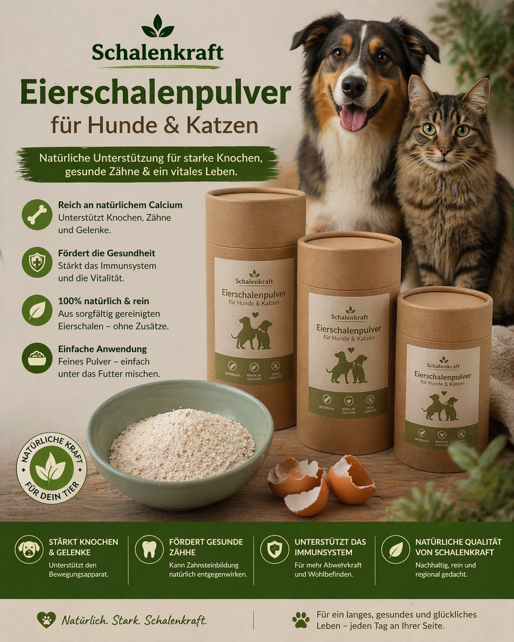 Eierschalenpulver für Hunde & Katzen (Coming Soon)