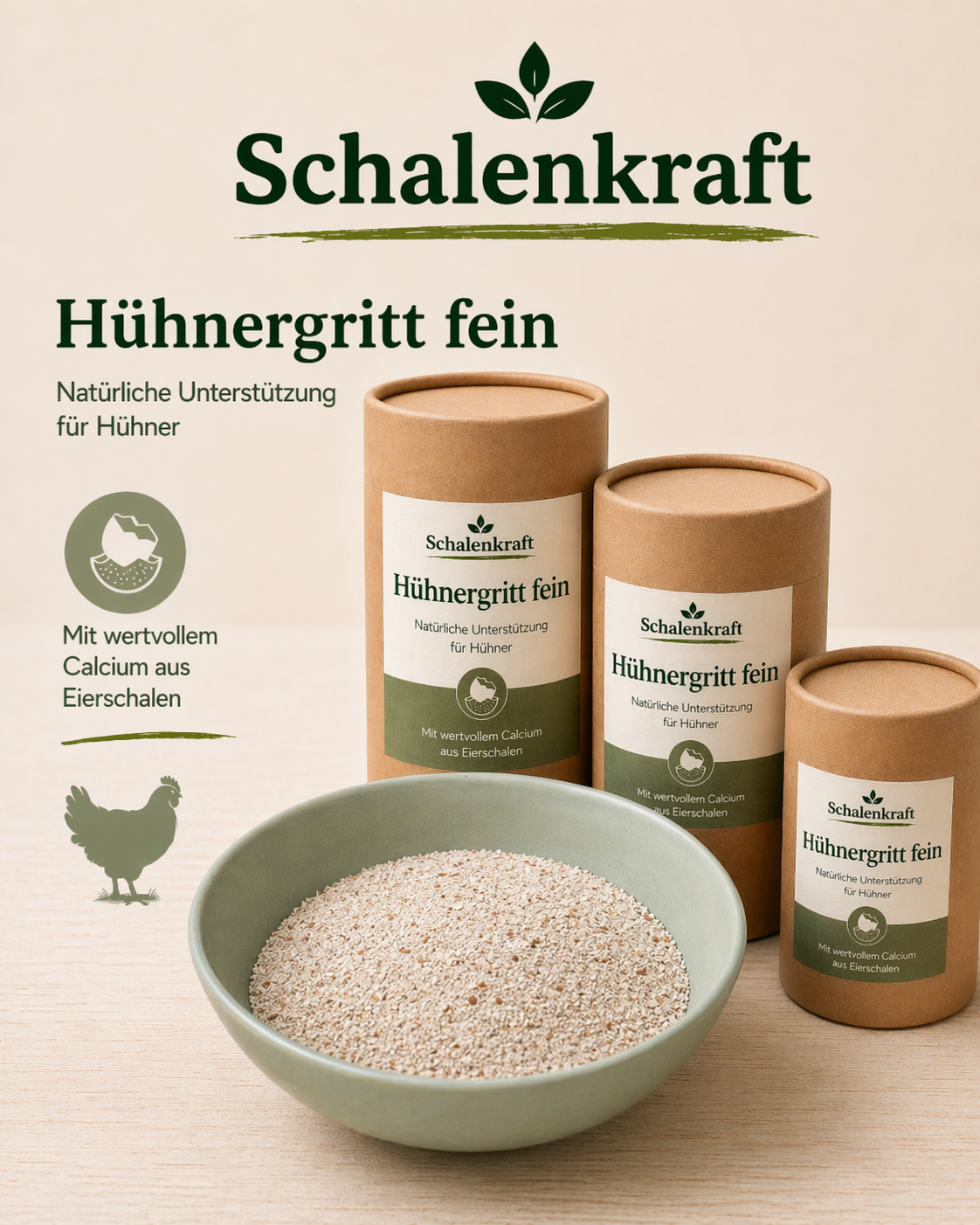 Hühnergritt fein < 3 mm